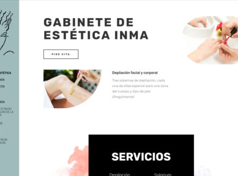 Página Web de Gabinete de Estética Inma