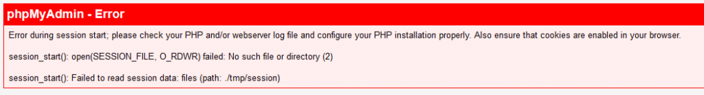 Error al acceder a phpMyAdmin desde Plesk Onyx con Linux